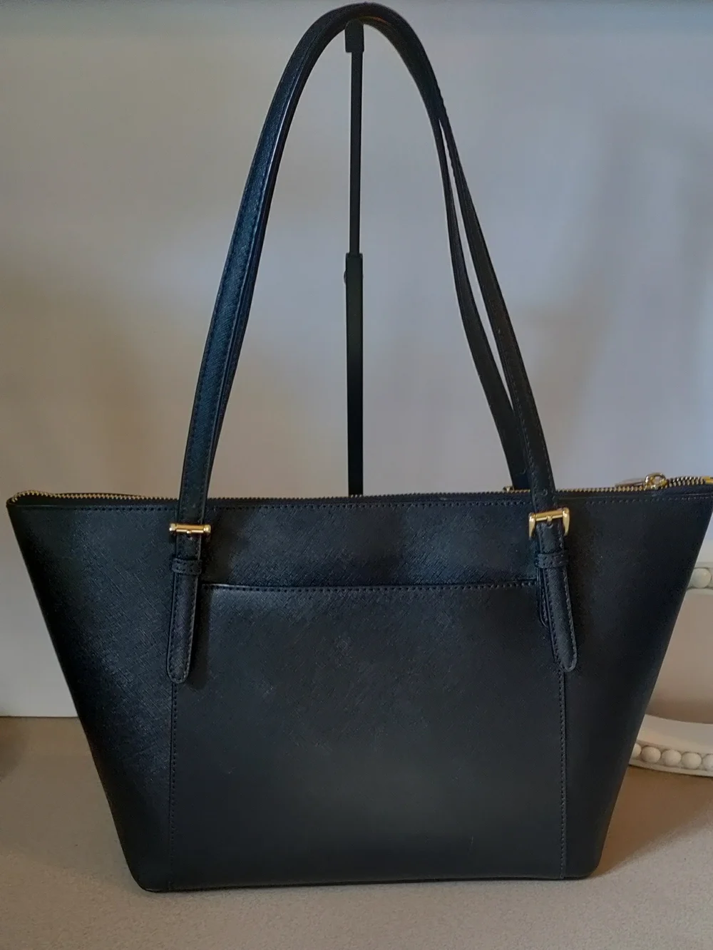 Michael Kors Jet Set Black Saffiano Leather Tote Bag